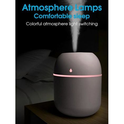 Humidificateur - 220 ml - Froid USB Portable - Bureau Chambre Voiture - 3,5 h Autonomie - Veilleuse Couleur (1/5)