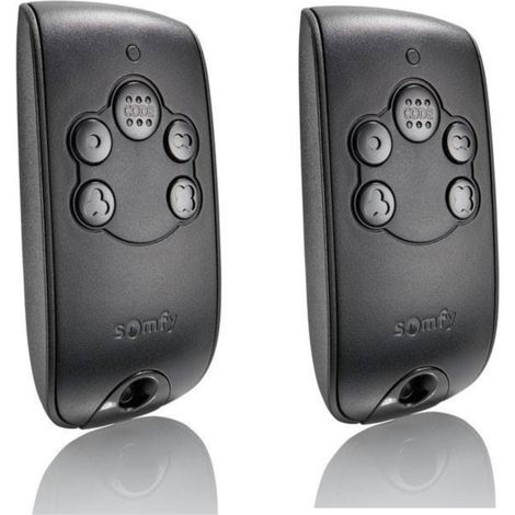 Somfy - lot de 2 télécommandes keytis ns 4 rts - télécommande pour portail et porte de garage - fréquence : 433,42 mhz