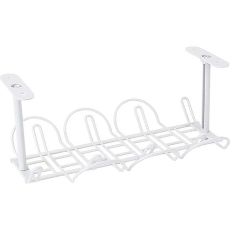 Rangement pour câbles sous bureau plateau en plastique pour organiser les fils et cordons d alimentation accessoire pour espace de travail (1/5)