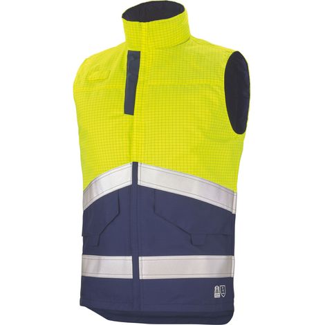 GILET INTERIEUR HV INTEMPERIES ACCESS JAUNE FLUO/BLEU MARINE XL
