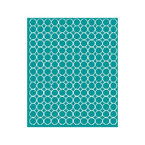 Pegatinas circulares de 1,5 cm, círculos y puntos, 180 unidades, color turquesa mate.