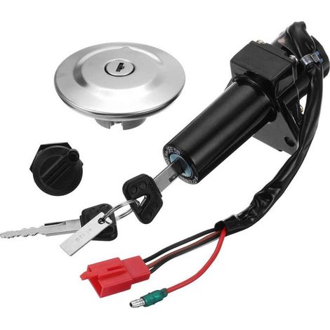 Moto électrique commutateur d'allumage verrouillage ensemble carburant gaz bouchon siège verrouillage clé pour Yamaha Ybr125 Ybr 125 2007-2014 ZH (1/5)