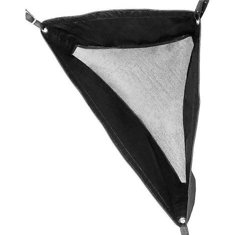 Mangeoire d'angle pour chevaux, sac à foin d'angle profond pour chèvres, avec fond en filet et fermetures à pression, pour box de van à chevaux, noir (1/5)