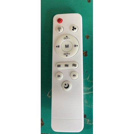Ventilateur de Plafond avec Lumière E27, Silencieux et Compact, Idéal pour Chambre et Salle à Manger, Blanc, avec Grande Télécommande (Piles non incluses)