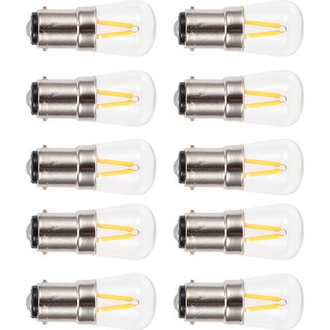 Lot de 10 mini ampoules LED à filament court B15 1,5 W AC230 V à intensité variable pour éclairage domestique et automobile (1/5)