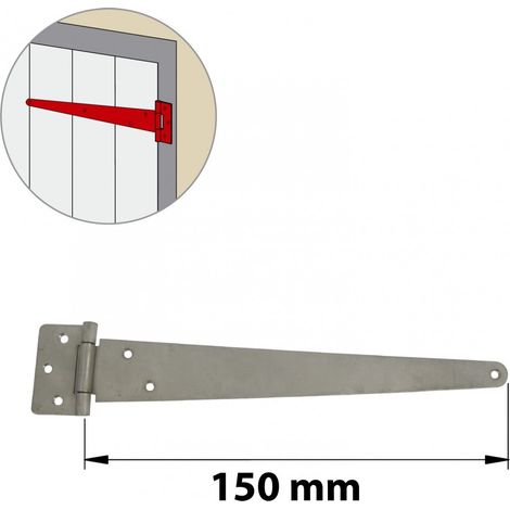 Englisches Scharnier aus gebürstetem Edelstahl, H.65 x B.190 x T.10 mm AFBAT