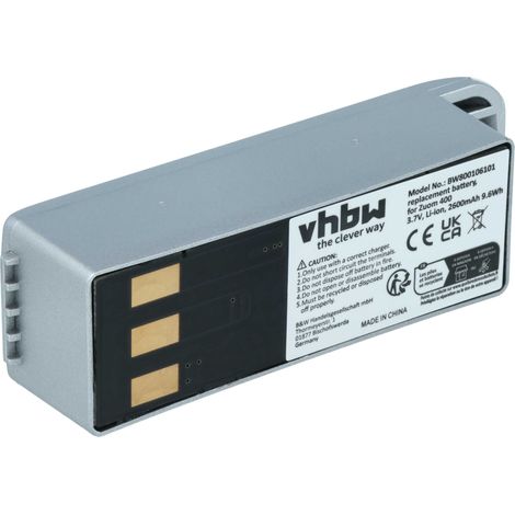 vhbw Battery compatible with Garmin Zumo 450, 400, 550, 500, 500 Deluxe GPS Navigation System Sat Nav (2600 mAh, 3.7 V, Li-Ion) (1/4)