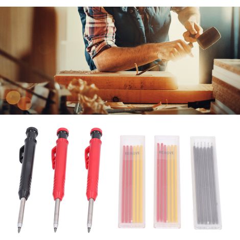 21 Holzbearbeitungsmarker + 2 mehrfarbige Minen + 1 schwarze 2,8-mm-Mine (1/5)