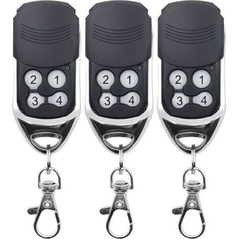 433MHz Telecommande Universelle Portail,Telecommande Camé Porte de Garage de Remplacement, Super Copie, Code Fixe, Code Roulant, Applicable à Télécommande DOORHAN MOTORLIN,3pcs
