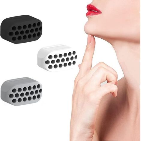3 Pièces Exerciseur de Muscler Machoire Femmes Hommes, Musculation Machoire, Muscleur de Machoire, Équipement Fitness. (1/3)