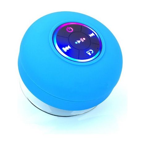 (Bleu) Nouvelle enceinte LED sans fil étanche Bluetooth pour salle de bain (1/5)