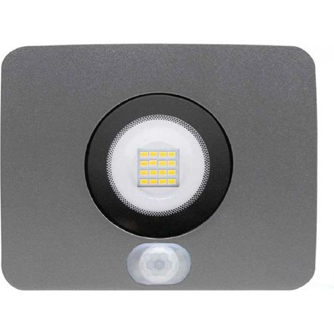 Proyector LED 10W Ultraslim de Exterior IP65 con Sensor Crepuscular y Movimiento Orientable Aluminio 4000K 7hSevenOn