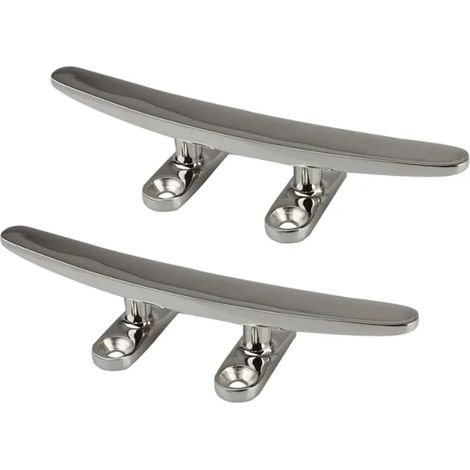Taquet de Quai de Bateau Marin en Acier Inoxydable 316, 2 pièces, 5 Pouces, 6 Pouces, 8 Pouces, Vernis Miroir, Base Ouverte, Accessoires de Yacht(6inch(150mm)) (1/5)