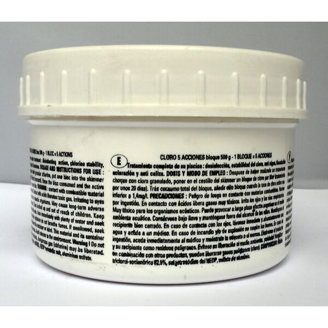 MAXI CHLORE LENT BLOC 500 G 5 ACTIONS - POT DE 500g