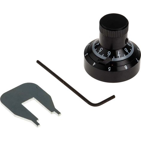 Bouton de potentiomètre RS PRO, Axe de 6.35mm, Diamètre de 7.2mm, Cadran ( Prix pour 1 )