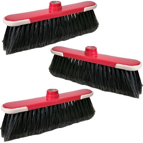 Scopa spazzatrici attacco universale paracolpi con setole cattura sporco ricambi per casa set 3 pulisci pavimenti (1/5)