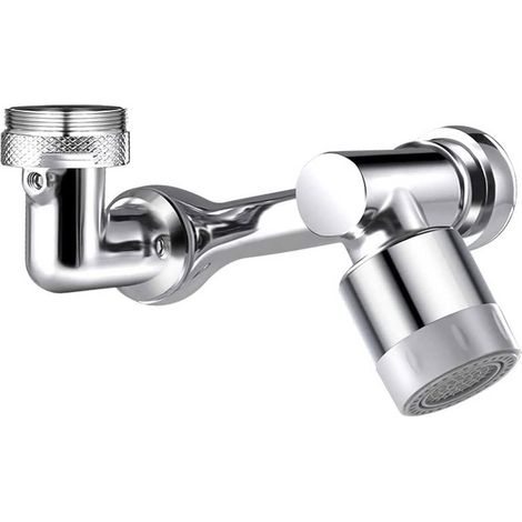Rallonge de robinet de filtre anti-éclaboussures universelle, Robinet de filtre anti-éclaboussures 1080 Robinet rotatif Pulvérisateur Aérateur Robot Bras Robinet Étanche Double couche Joint Robinet Pu (1/5)