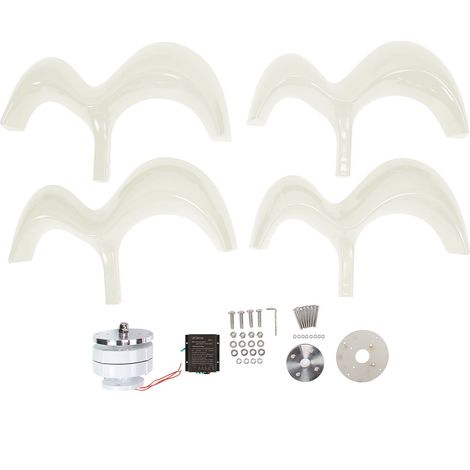 Éolienne 400W 48V avec contrôleur, générateur à 4 pales type gourde, blanc, kit complet DT-HL-400W (1/5)