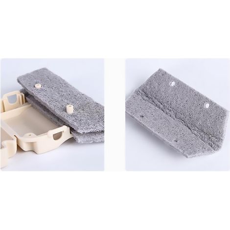 Brosse de nettoyage pour fenêtres, pour nettoyer les rainures et crevasses des portes et fenêtres, petite brosse beige pratique