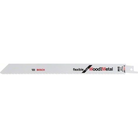 Bosch Hoja de sierra sable S 1122 HF. Para sierras de sable, paquete de 100 - 2608656034