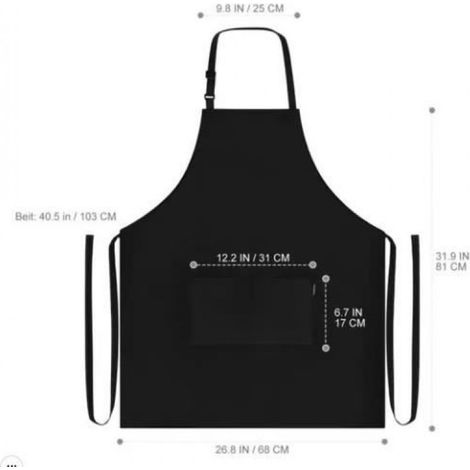 Tablier de cuisine - Résistant à l'eau et à l'huile - Lot de 2 - Bavette réglable (1/4)