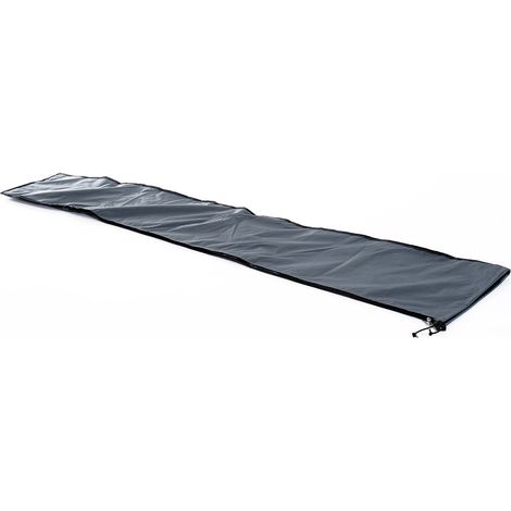 Sonnenschirm Schutzhülle Wetterfeste Abdeckung Mit Fixierriemen & Reißverschluss, Oxford-Polyester, Grau, 178X25/35Cm