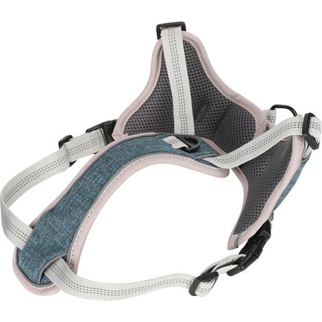 Harnais-gilet d'extérieur pour chien, réglable et anti-perte, pour chiens de grande et moyenne taille (bleu XXL) (1/5)