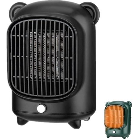 Borsa dell'acqua calda - Bottiglie - Riscaldatore in ceramica a basso consumo, riscaldatore elettrico portatile, silenzioso, nero, adatto per casa e ufficio (1/2)