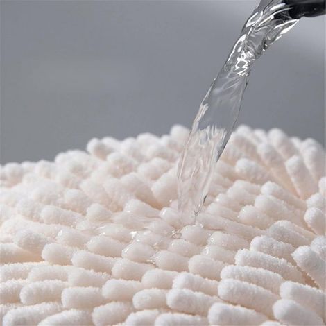 2 Boules éponge, absorption rapide, tissu doux, cuisine salle de bain, blanc gris (1/5)