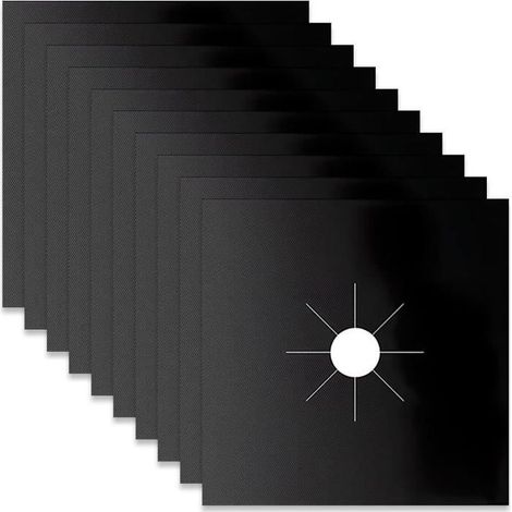 Protection Plaque Cuisson - Noname - 10pcs - Téflon Réutilisable - 27x27cm - Double Épaisseur (1/4)