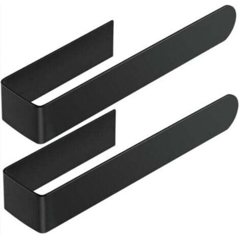 2 Pièces Porte-serviettes adhésif - Porte-serviettes à main pour salle de bain, porte-serviettes mural en acier inoxydable, porte-serviettes d'invité (1/4)