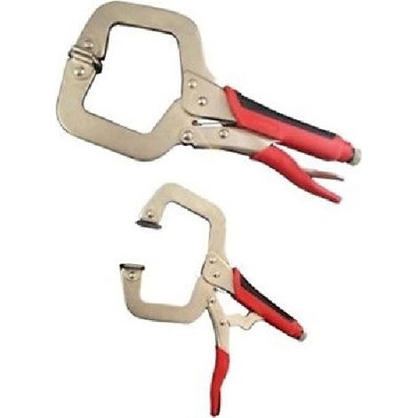 TrAdE Shop Traesio - Pinza A Morsetto Con Ganasce A Con Collo Di Cigno A Grip Scatto 10" -