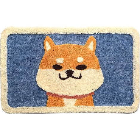 Tapis de tapis floqué ménage salle de bain porte salle de bain tapis anti-dérapant tapis de pied absorbant (4565CM) (1/5)