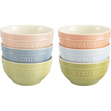 STAUB Ceramique Macaron - Set di ciotole per cereali, 400 ml, 6 pezzi (1/4)