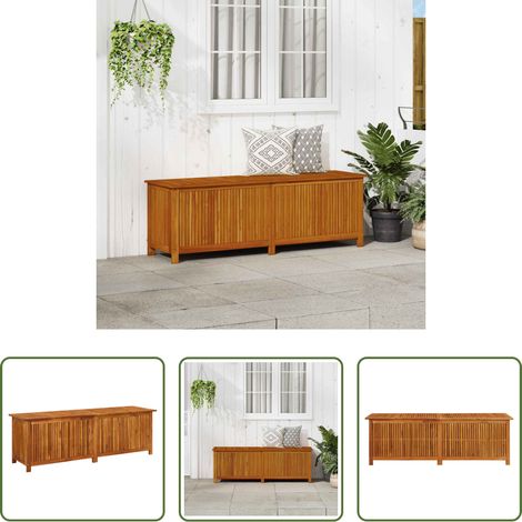 Holzbox - Garten-Aufbewahrungsbox 175x50x58 cm Massivholz Akazie (1/5)