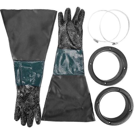 Gants de sablage, pièces SandBlaster 60 cm avec joints toriques pour cabine de sablage DS (1/5)