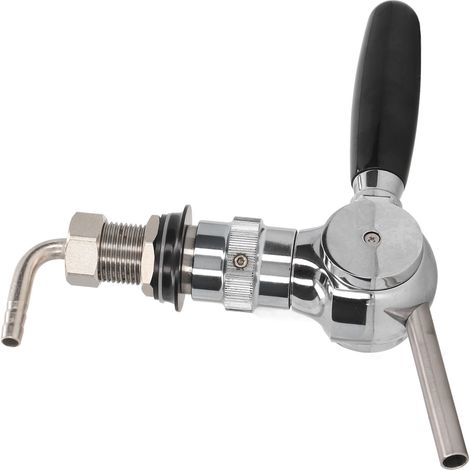 Robinet à bière en acier inoxydable, sphérique, débit réglable, robinet de pression pour bar et maison (1/5)