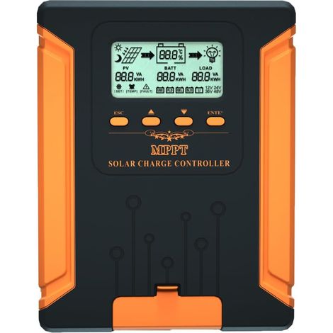 100A MPPT Contrôleur de Charge Solaire 12V/24V/36V/48V Auto avec Affichage LCD Régulateur de Panneau Solaire Max 180V Entrée pour Batterie Gel Scellée Inondée et Lithium - CM-100A (1/5)