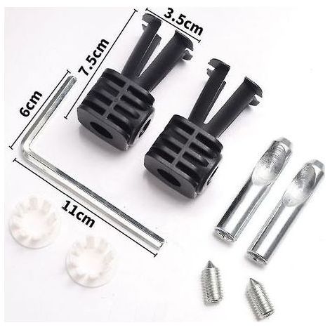 Kit de fixation pour WC suspendu Geberit série 4u, boulons en acier inoxydable.