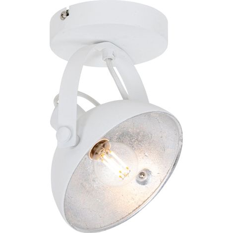 QAZQA Faretto magnax - Industriale - Acciaio - Bianco/Argento - Tondo Max. 1 x Watt