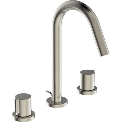 Robinet de lavabo à 3 trous JOY, avec vidage, diamètre extérieur 127 mm, Silver Storm (1/3)