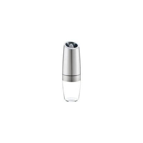 Moulin à poivre à gravité – Moulin électrique – Moulin de cuisine – Noyau en acier inoxydable/ABS/céramique – Argent (1/5)
