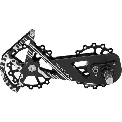 MEROCA 8700RD 16T Roue Guide de Vélo en Alliage d'Aluminium Durable, Galet de Dérailleur Arrière Noir (1/5)
