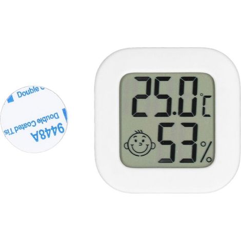 Thermomètre Hygromètre Numérique LCD avec Affichage de Température et Pile Intégrée (1/5)