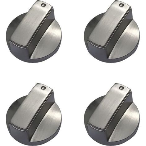 4 boutons de cuisinière à gaz en métal zinc – Diamètre axe 6 mm – Lot de 4, haute résistance et montage facile (1/5)
