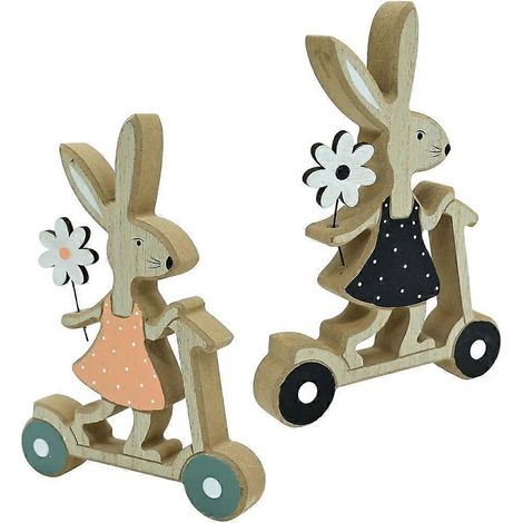 Décorations de Pâques en bois : lapins à fabriquer soi-même pour la maison, le bureau ou une fête. (1/4)