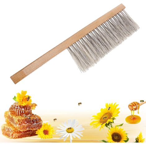 Brosses apicoles pour apiculteurs - Brosses à abeilles en crin naturel avec manche en bois, fournitures de ruche, équipement apicole pour apiculteurs (1/5)