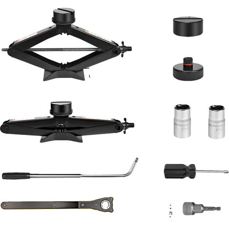 Crick Électrique, Capacité de 3 Tonnes, Compatible avec Perceuse Électrique, noir (1/2)