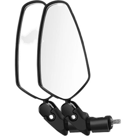 2 pièces Rétroviseur de Vélo Arrière, Rétroviseur Rotatif à 360°, Rétroviseur Universel pour Vélo, Rétroviseur pour Vélo Électrique, Grand Miroir pour Guidon 18-22 mm