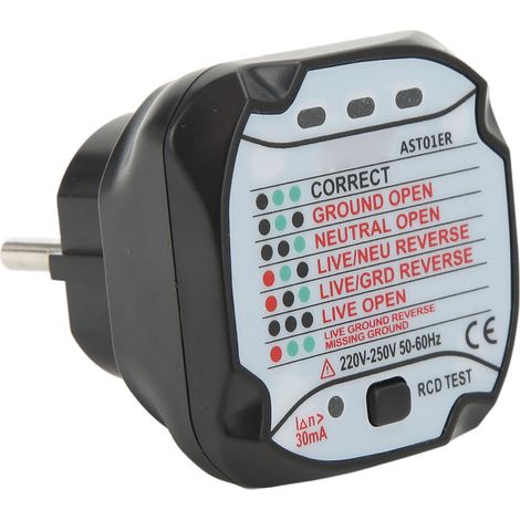 Steckdosentester – Präzise Erkennung – Schnelle Reaktionszeit – Steckdosendetektor – EU-Stecker 220–250 V (1/5)